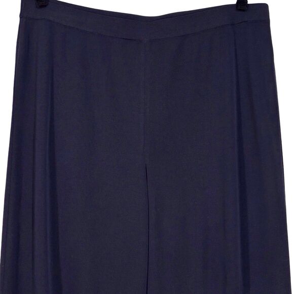 Misook Wide Leg Capri Crop Pants High Rise Navy Blue Women’s Plus 3X Pull On - Picture 3 of 7